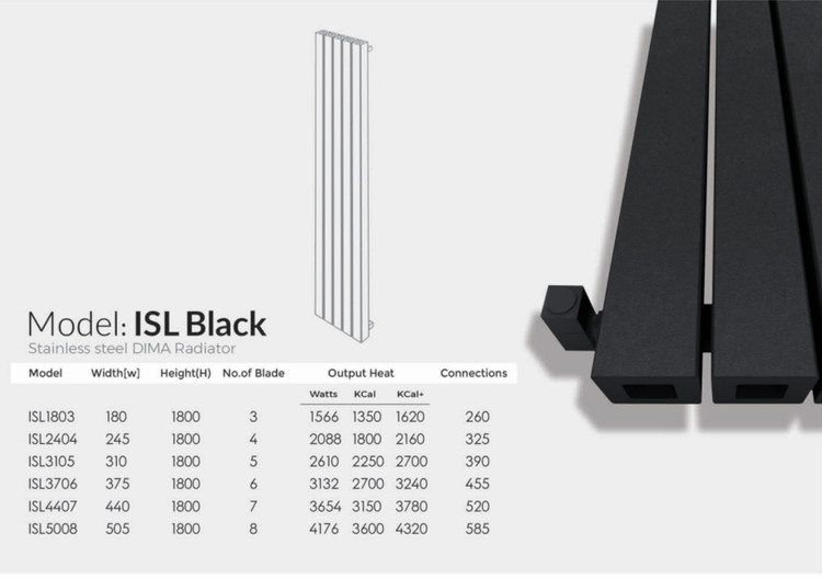 DIMA ISL model steel towel dryer and radiator