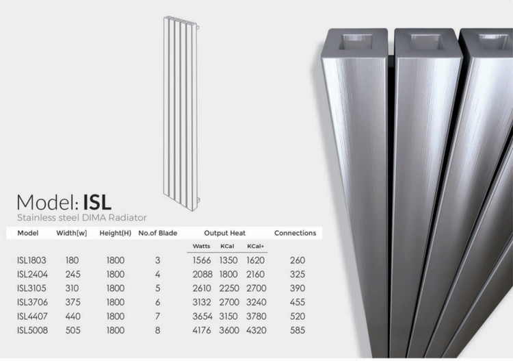 DIMA ISL model steel towel dryer and radiator