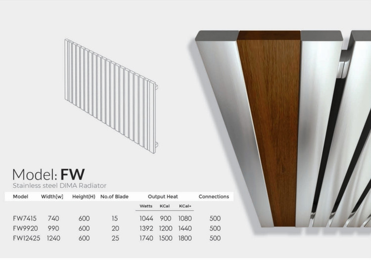 DIMA F&FW model steel towel dryer and radiator