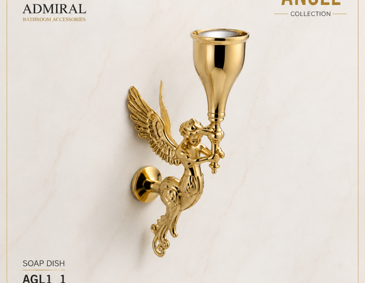 ست کامل اکسسوری حمام برنجی مدل ANGEL