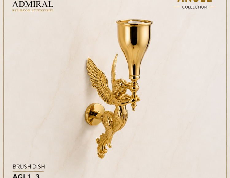 ست کامل اکسسوری حمام برنجی مدل ANGEL